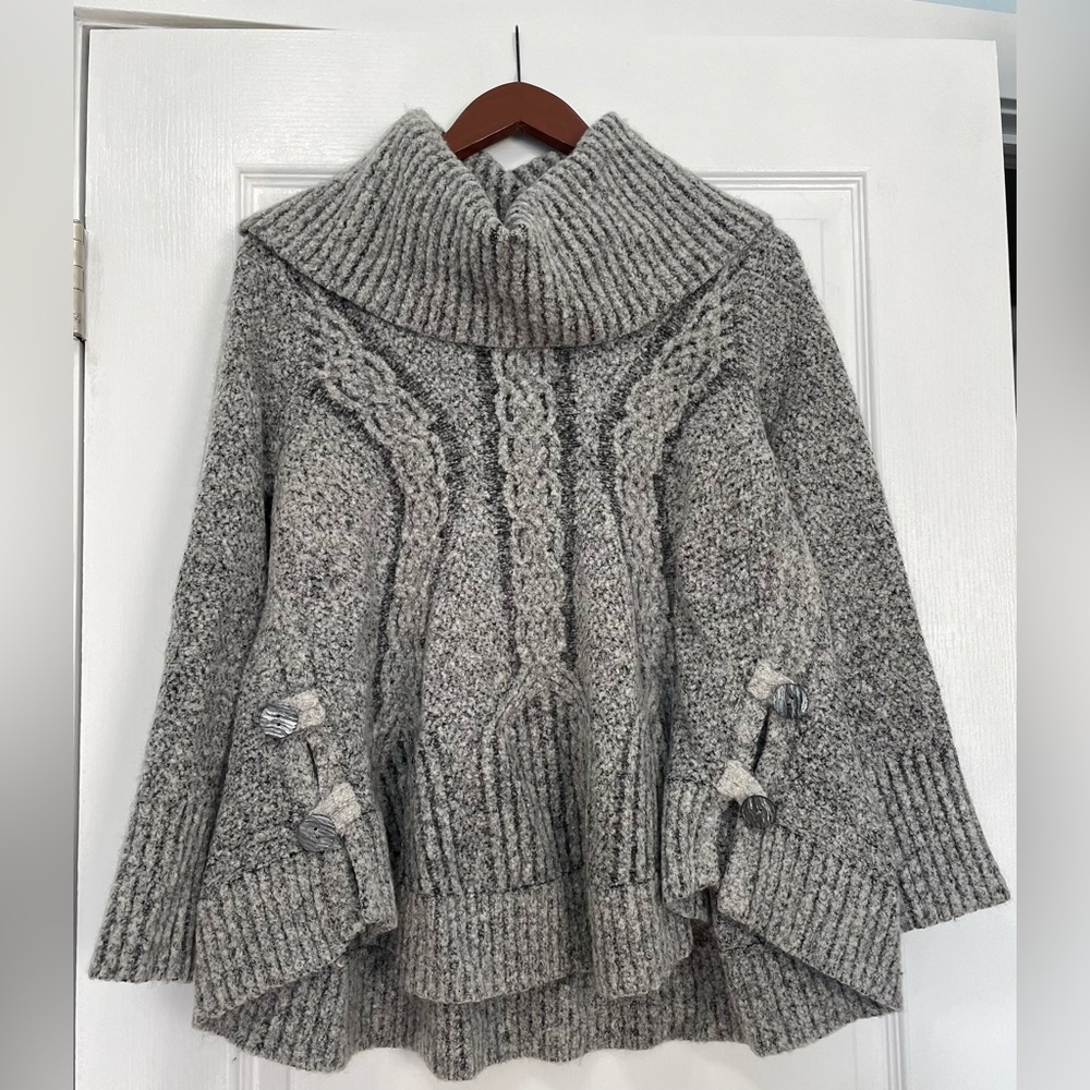 Angel of the North Grey Cowl Neck Sweater